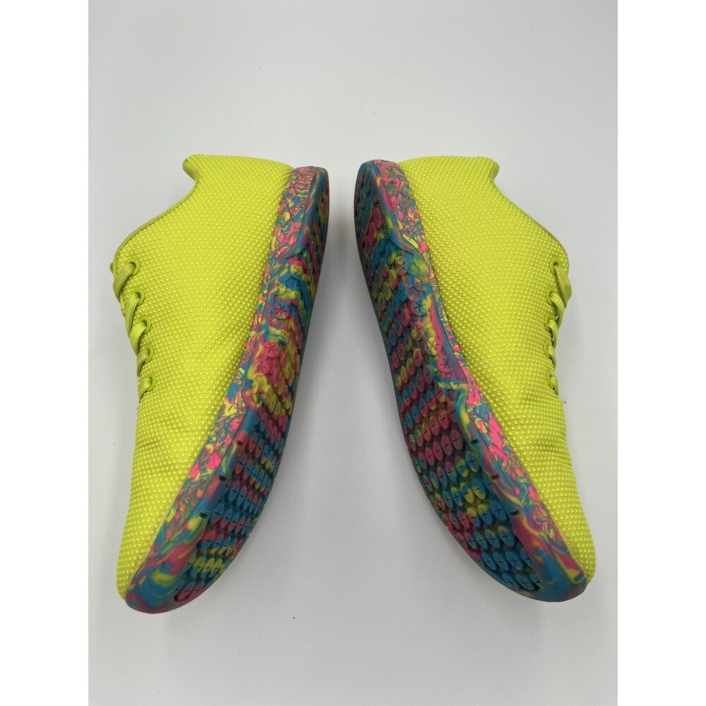 Nobull Unisex Men's 8.5 /Women's 10 Yellow Swirl Neon Glitch Trainer SuperFabric - Picture 9 of 16